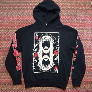 NWT IMPACT CLOTHING JESUS KING OF HEARTS  STREETWEAR HOODIE